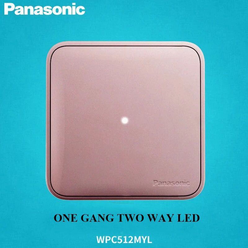Настенный светильник Panasonic, настенный выключатель, домашний переключатель, случайный щелчок, ВКЛ./ВЫКЛ., настенный светильник, переключатель, полный сброс, структура, светодиодный индикатор - Color: ONE GANG TWO WAY