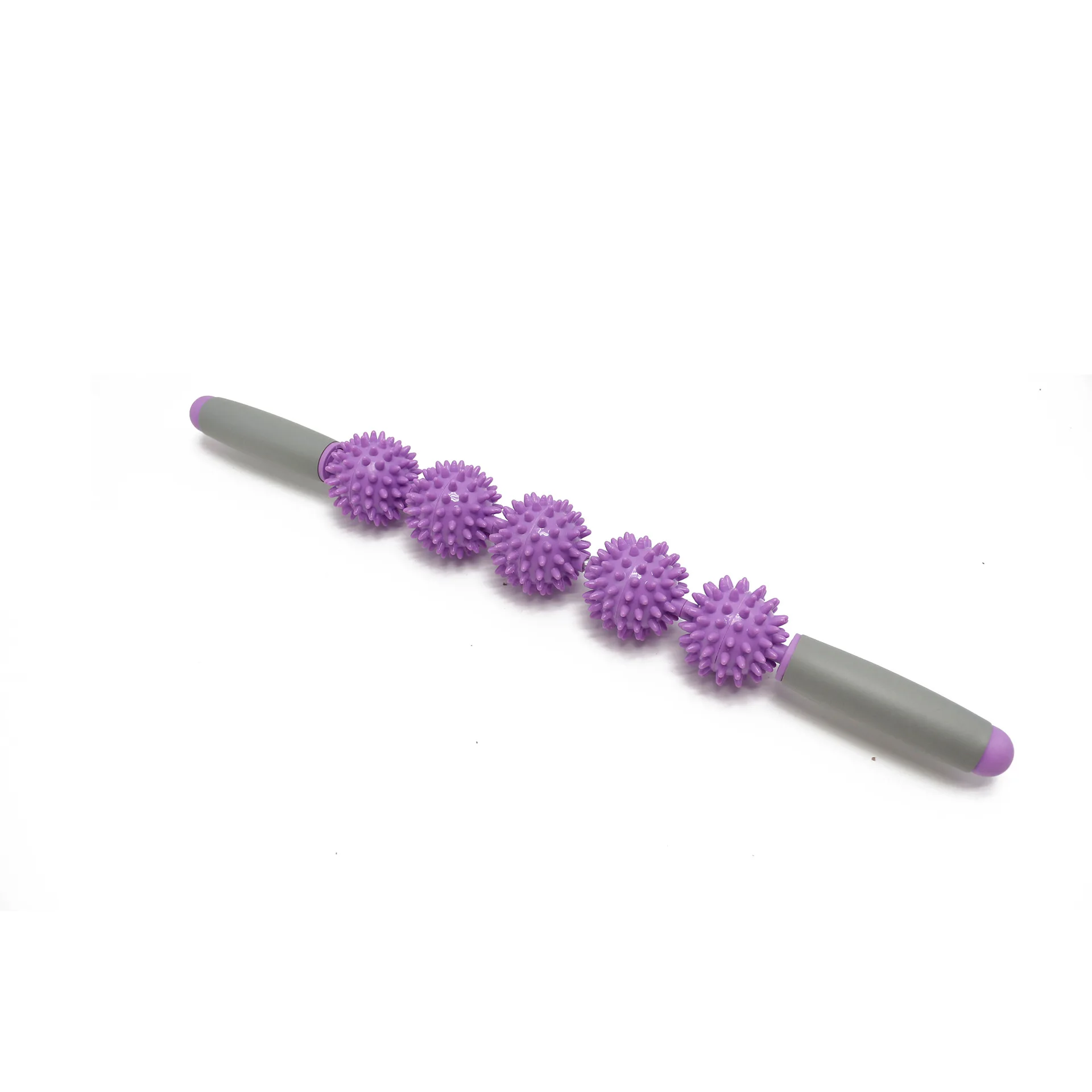 Purple 5 ball OPHAX Антицеллюлитный Массажер палка антицеллюлитный триггер тензометрический джойстик для тела ног для расслабленного похудения массажный валик для мышц - Цвет: Purple 5 ball