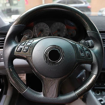 

For BMW 3 Series E46 4-door Steering Wheel trim Black Decal Center Durable