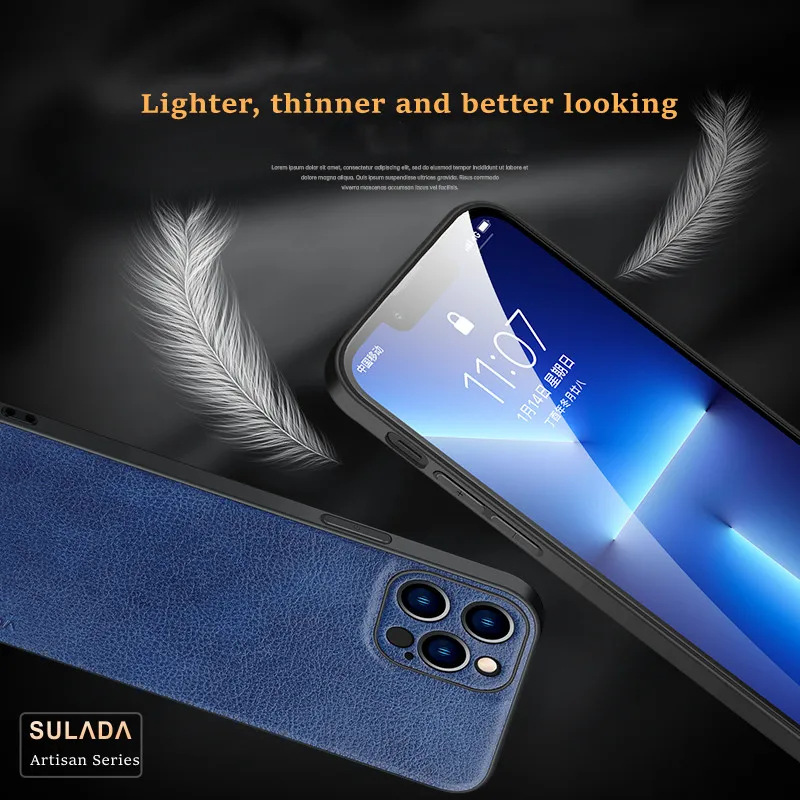For iPhone13 Case SULADA Craftsmanship Precision Hole Pasted Skin Ultra-thin Soft Case for iphone 11  12 Case 13 pro max case