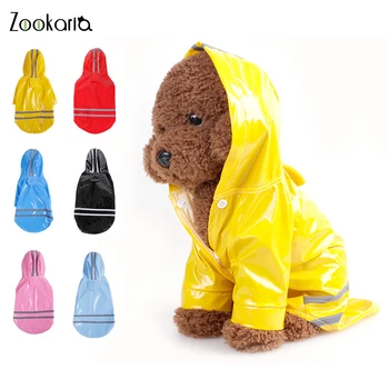 

Pet Cat Dog Raincoat Hooded Puppy Small Dog Rain Coat PU Reflective Waterproof Jacket for Dogs Dog Clothes Outdoor Wholesale
