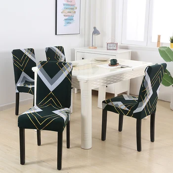 Boho Pattern Printed Stretchable Chair Cover For Dining Room 6 Chair And Sofa Covers
