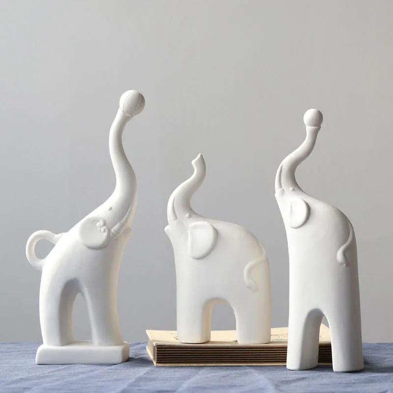 

SIMPLE MODERN ANIMAL ELEPHANT CERAMIC ORNAMENTS CRAFT OFFICE DESKTOP FURNISHING ACCESSORIES HOME LIVINGROOM FIGURINES DECORATION