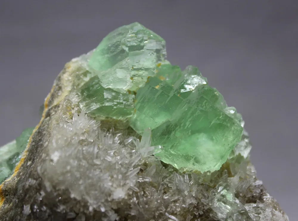 167g Natural green stepped fluorite mineral specimen stones and crystals healing crystals quartz gemstones free shipping