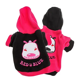 

cartoon hoodie pet dog Clothes velvet Clothing dogs Super small Costume cute thermal Chihuahua Print winter black boy mascotas