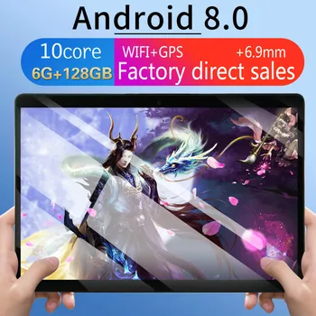 

2020 Newest 6G+128G Android 8.0 WiFi Tablet PC Dual SIM Dual Camera Rear Bluetooth WiFi 4G Call Phone Tablet kids tablets