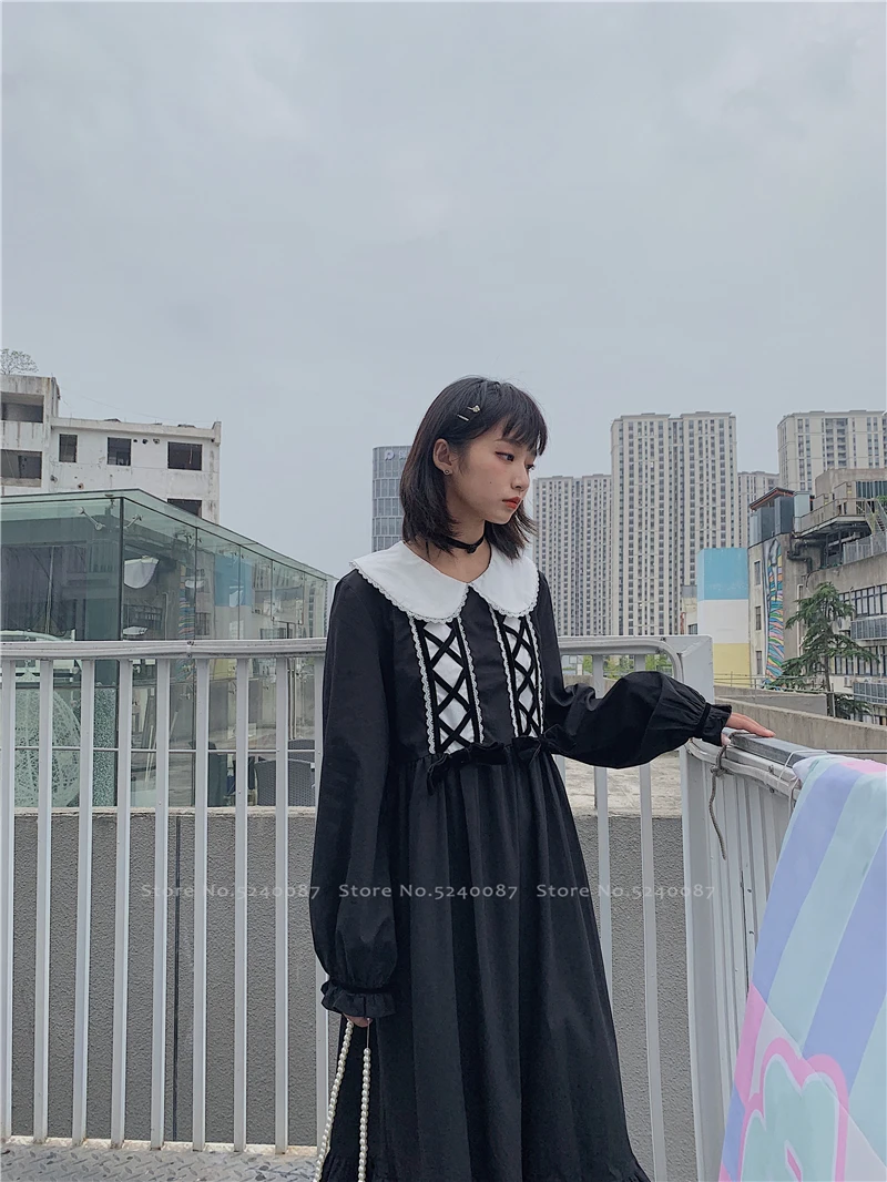 Девушка Ретро Лолита Kawaii принцесса Чай Вечерние платья для женщин корейская форма для средней школы Готический аниме японский костюм для косплея JK костюм