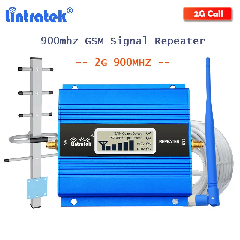 Lintratek 2G усилитель сигнала связи 900 МГц репитер GSM телефон сотовой и голос connetion