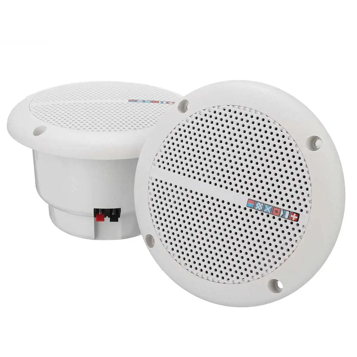 LEORY New 1 Pair Speaker Loudspeakers Waterproof Marine Boat Ceiling Wall Speakers Kitchen Bathroom Water Resistant | Электроника