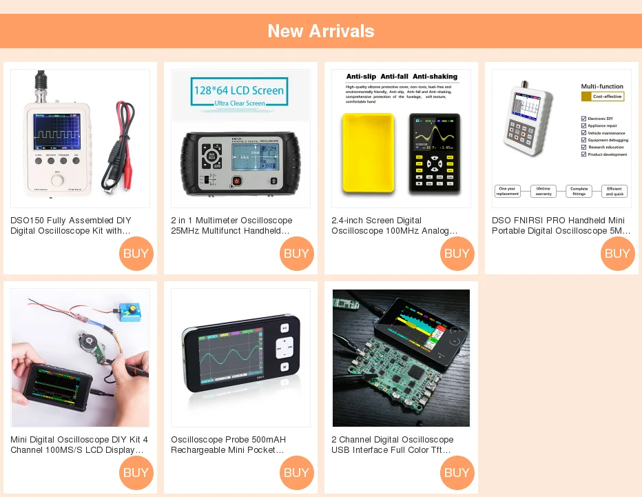 Мини цифровой осциллограф DIY Kit 4 канала 100 мс/с ЖК-дисплей USB осциллограф карманный размер хранения Обучающий набор осциллограф