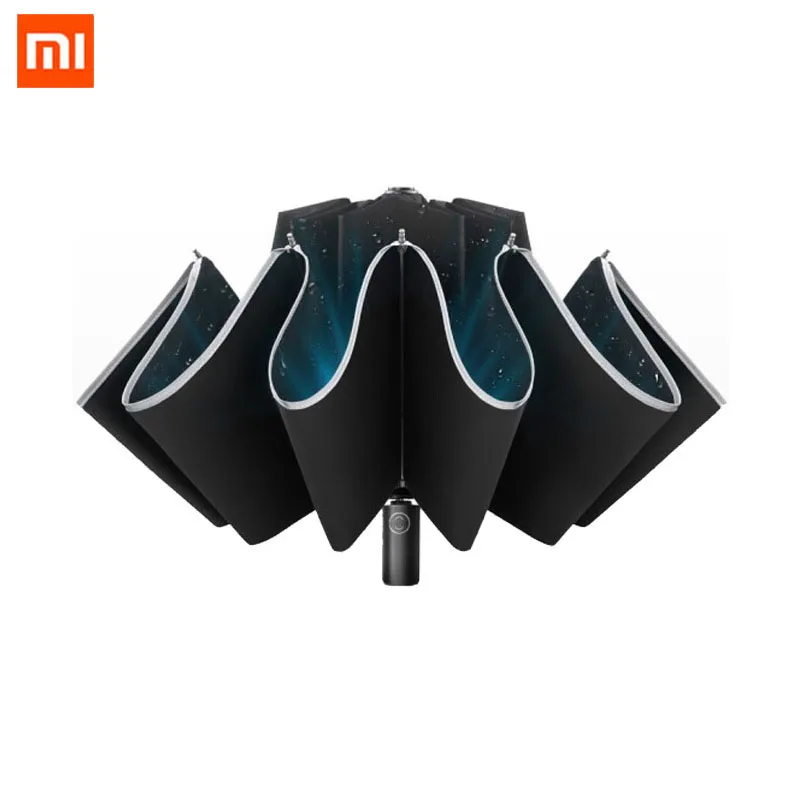 Автоматический складной зонт Xiaomi оригинальный Зонт с защитой от ветра и сильным