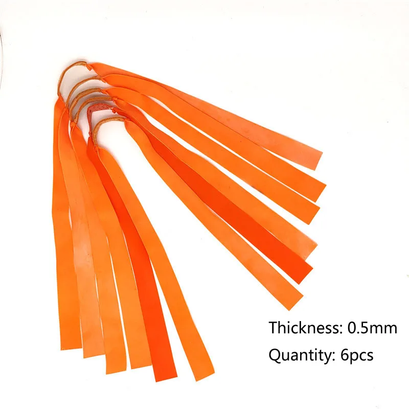 3/6pcs Slingshot Flat Rubber Band Thicknes 0.5-1.2mm Catapult Natural Latex Elastic Resilient Rubber Band Slingshot Accessories slingshot rubber band