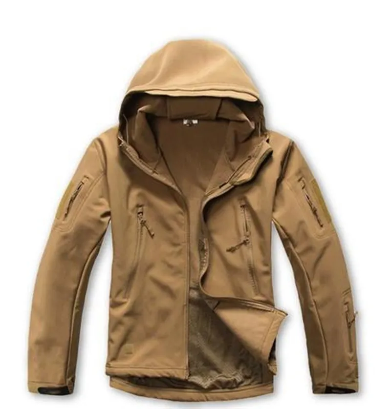 Высококачественная Мужская осенне-зимняя мягкая куртка в виде ракушки, уличная Теплая Охотничья походная куртка с капюшоном, куртки для рыбалки, трикотажные пальто xs-xxxl - Цвет: 03