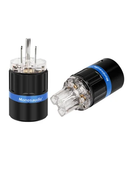 

Monosaudio M105R/F105R 99.998% Rhodium Plated Pure Copper hifi US Power Plug Audio Power plug IEC Female Connector Plug