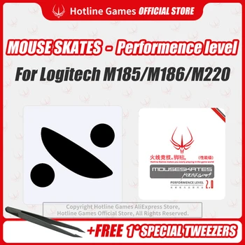 

Hotline Games 2.0 Performance Level Mouse Skates Mouse Feet Pad Replacement Feet for Logitech M185 Mouse 0.28mm/0.6mm Thickness