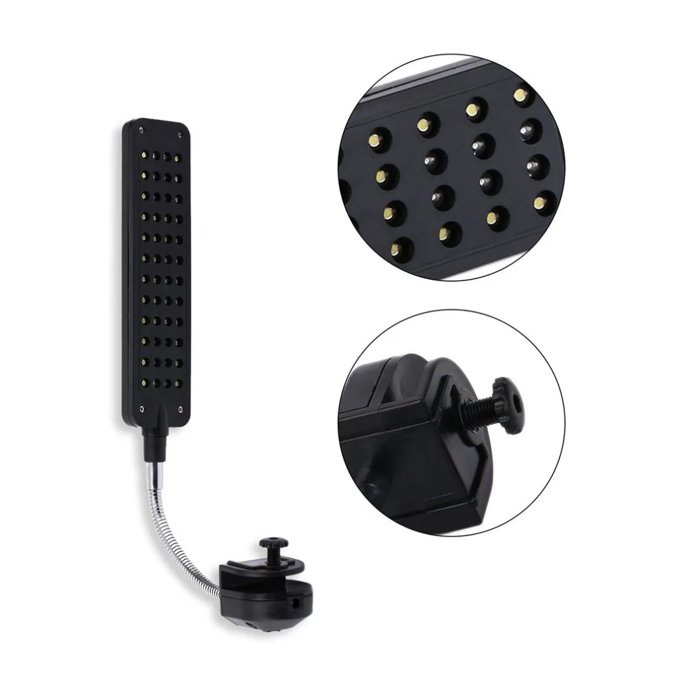 48 светодиодный DC 12V 3W 2 Mode пластиковый аквариумный фонарик для рыбалки растение растут клип-на лампе Регулируемый рычаг энергосберегающий свет
