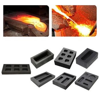 

Black Rectagular Graphite Ingot Mold Melting Casting Mould, for Gold Silver Non ferrous Metal