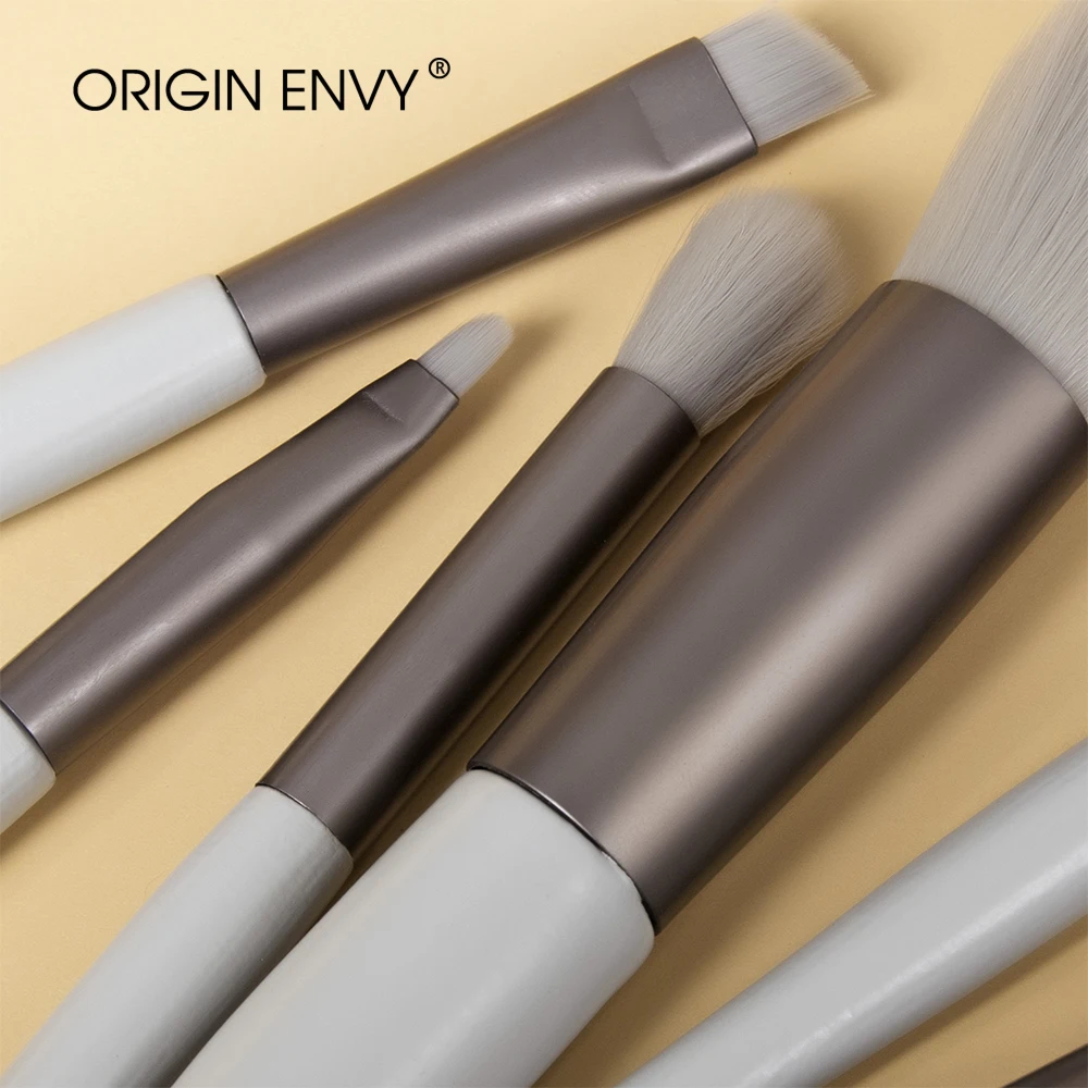 ORIGIN ENVY 7Pcs Makeup Brushes Foundation Brush Wooden Handle Soft Hair Makeup Set Brush Portable Beauty Tool Beauty