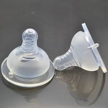 

Baby Newborns Soft Safety Liquid Silicone Pacifier Nipple Natural Flexible Replacement Accessories For Wide Mouth Bottle 0-3 T