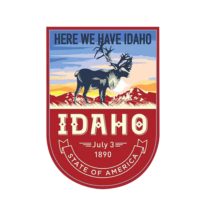 

13cm x 9.2cm for Idaho USA State Vintage Badge Car Stickers Vinyl JDM Bumper Trunk Truck Graphics DIY VAN Fine Decal