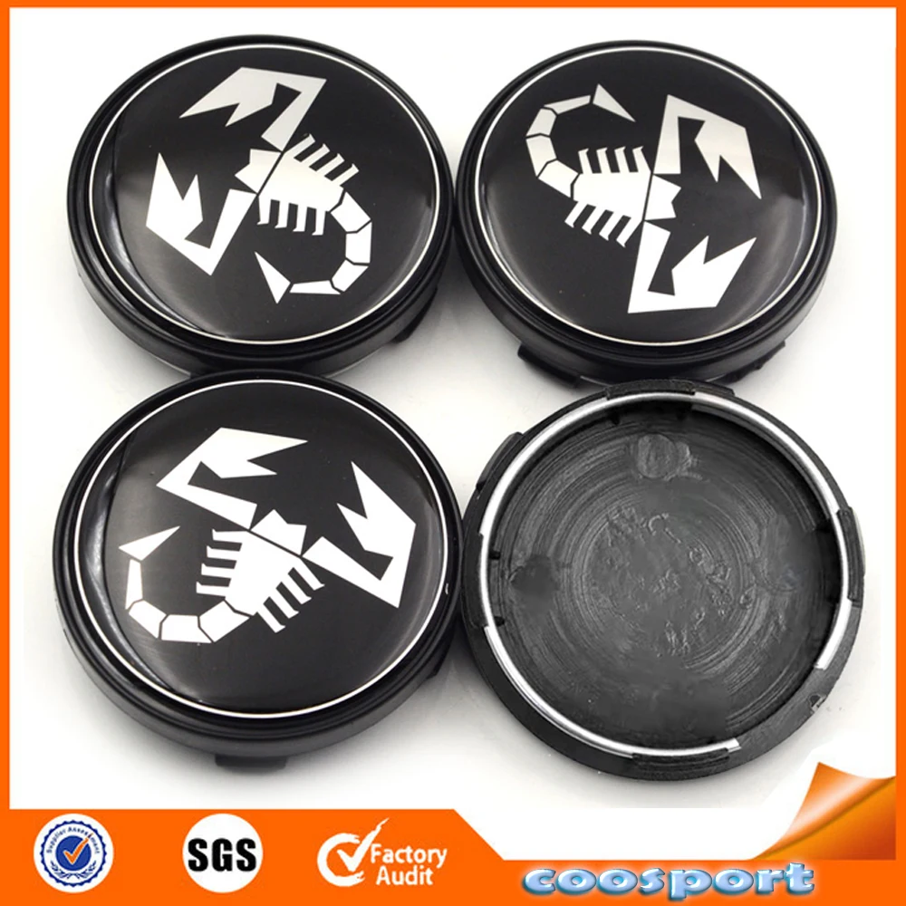 車とトラックのホイールのハブキャップ,グラスファイバーのロゴカバー,青,バッジ,ユニバーサル,4個,68mmホイールセンターキャップ
