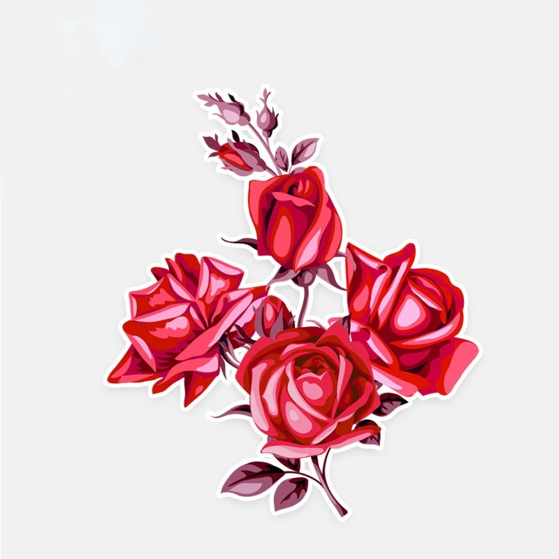 

A-0479 Four Roses Flowers Modeling Fashion Car Stickers PVC Auto Motorcycle Laptop Refrigerator Decorative Accessories Decals