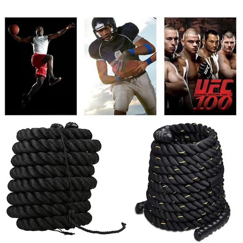 

Heavy Battle Fitness Rope Workout Training Ropes Bodybuilding Sports Equipment Slimming Fat Burning Muscle Exercise Trainer HWC
