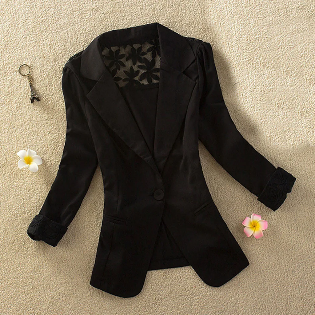 Женская куртка с открытой спиной, офисный костюм, пальто, повседневная женская черная и белая куртка, модная уличная одежда, свободная верхняя одежда, топы 19Sp