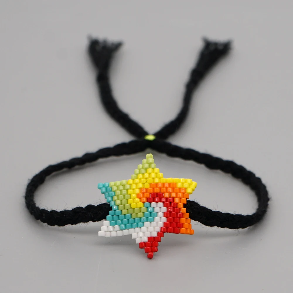 

Go2boho Rainbow Bracelet For Girl Fashion Bohemian Colorful Star Pulsera Handmade Japanese Miyuki Bead Jewelry Braided Bracelets