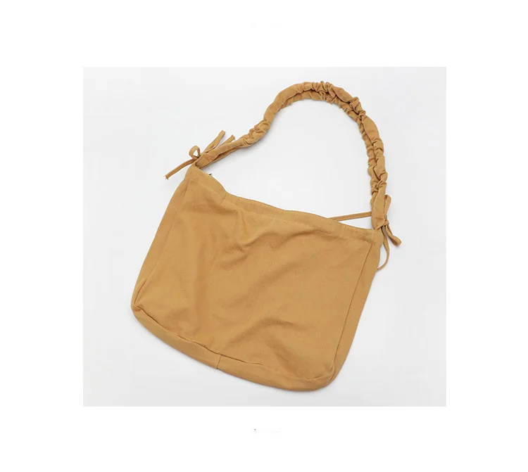 Raged Sheep Simple Canvas Shoulder Bag Fashion Folding Shopping Bag Personality Totes Girls Casual Large Capacity Messenger Bag