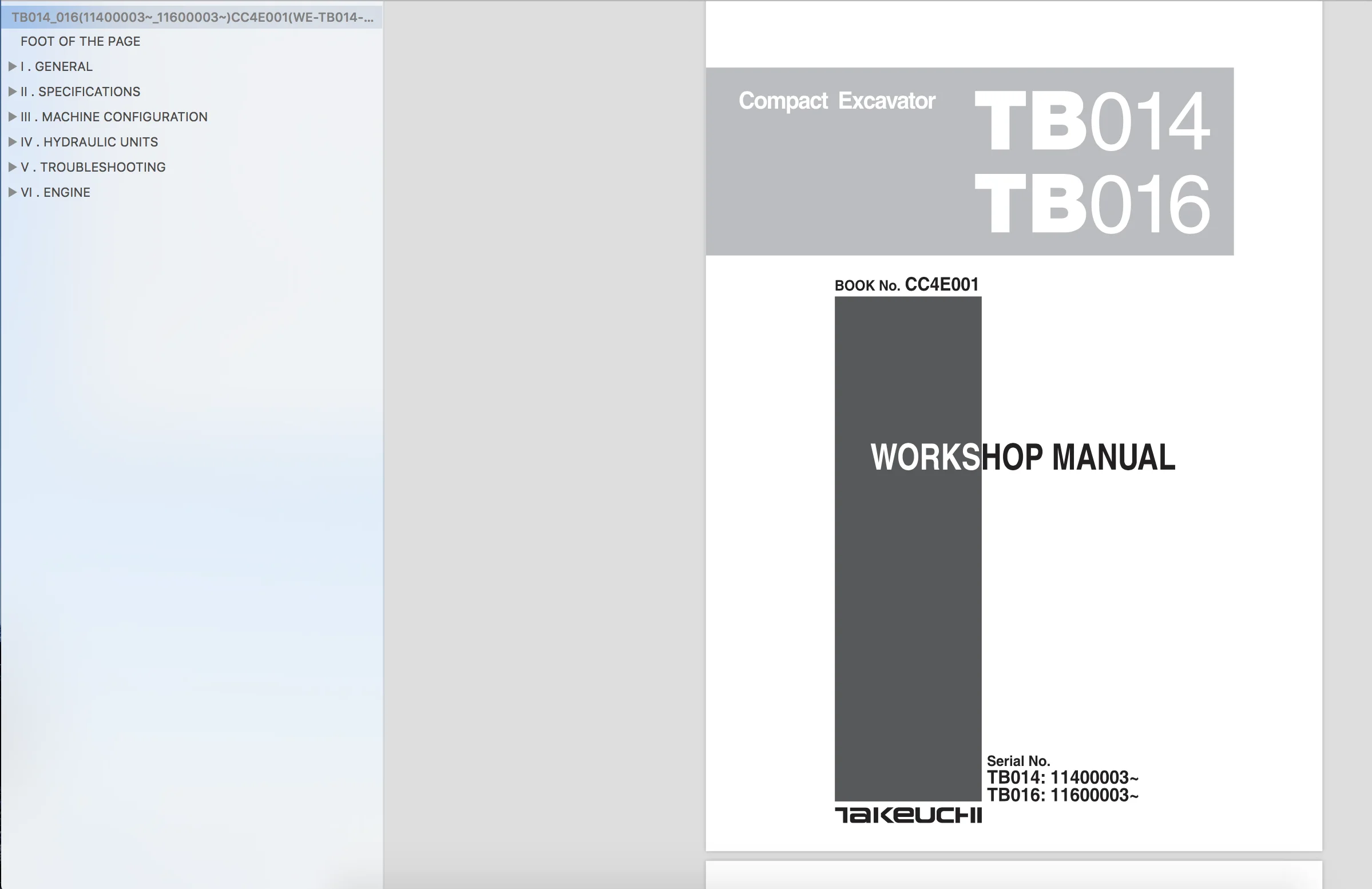 Для Takeuchi Multilanguage руководство по ремонту, руководство по эксплуатации, руководство по работе с оператором