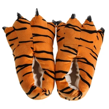 

LJL-Unisex combined animal Mokomoko warm slipper room shoes fluffy soft bottom winter room wear shoes