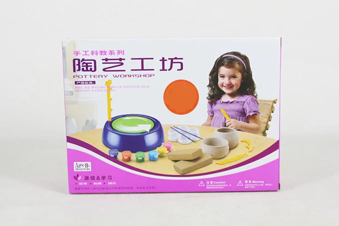 

Educational Interactive Pottery Workshop Children Pottery Machine Electric System Ceramic Coloured Drawing DIY Science Hand-made
