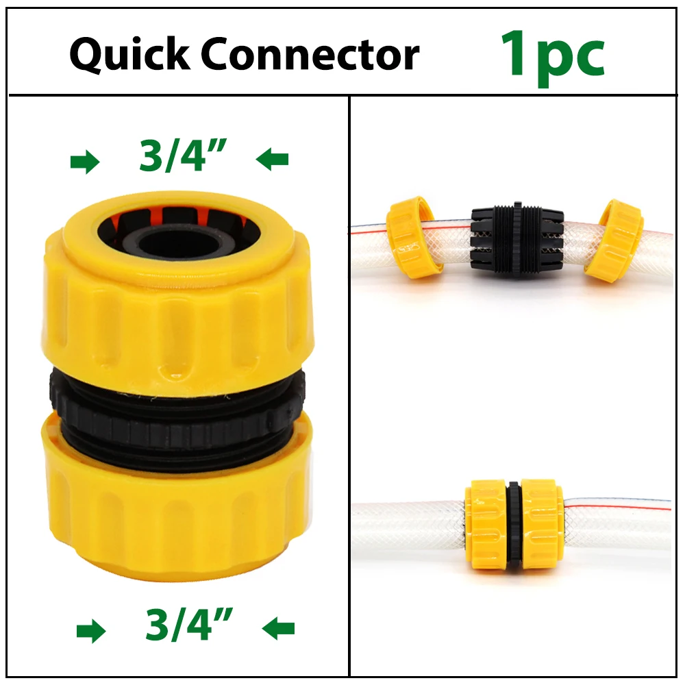 drip irrigation kit near me Garden Irrigation Quick Coupling 1/2" 3/4" 1 Hose Connector Repair Damaged Leaking Adapter For Water Pipe Connection Reusable plant irrigation kit Watering & Irrigation Kits