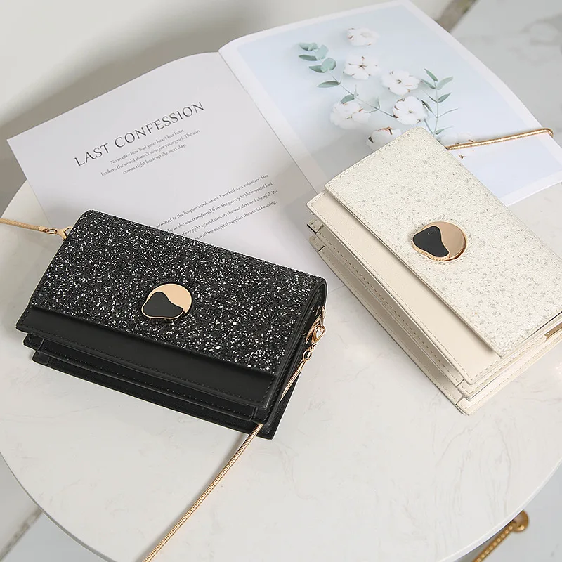 

Sequin Square Sling Bag 2019 New Style Fashion Spring Summer Europe And America Cross Women's Chain Bag Single-shoulder Crossbod