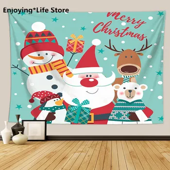 

New Christmas Tapestry Corridor Hall Large Size Tapestry Background Wall Hanging Cloth Tree Tapestry Home Decor
