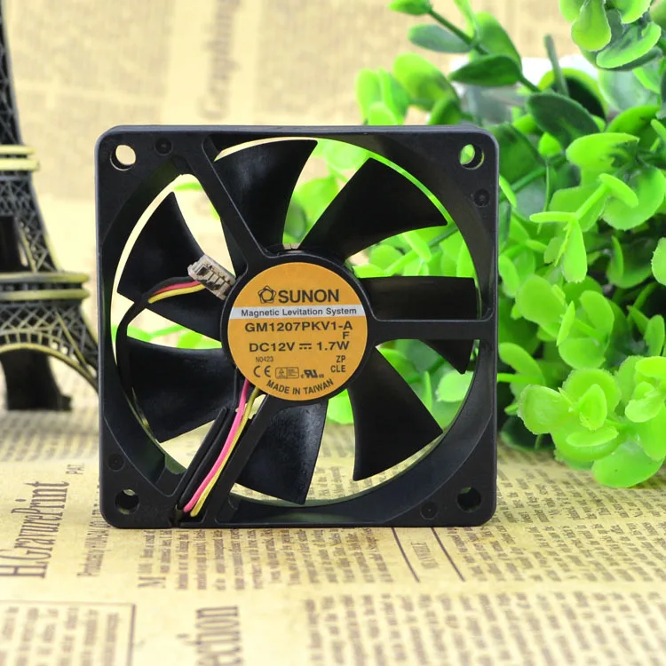 

Original FOR SUNON standard GM1207PKV1-AF DC12V 1.7W 3-wire Cooling fan ultra quiet