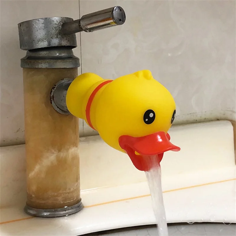 Cute Animal Faucet Extender Kids Children Help Washing Hands Sink Water Tap Extender Splash-proof Spout Extension Kids Bath Toys