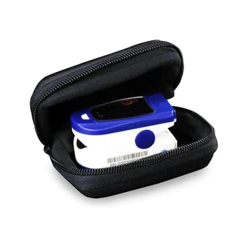 

1 pc Fingertip Pulse Oximeter Bag Portable Black Protective Zipper Storage Bag Oximeter Case for Outdoor Travel