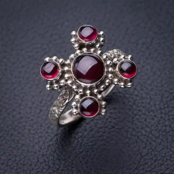 

StarGems Natural Amethyst Handmade 925 Sterling Silver Ring 8.5 D8403