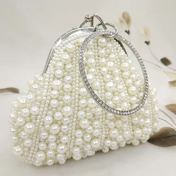 

18x14CM Evening Bag Women 2020 New Pearl And Diamonds Clutch Bag New Banquet Shoulder Bags Messenger Bag a5554