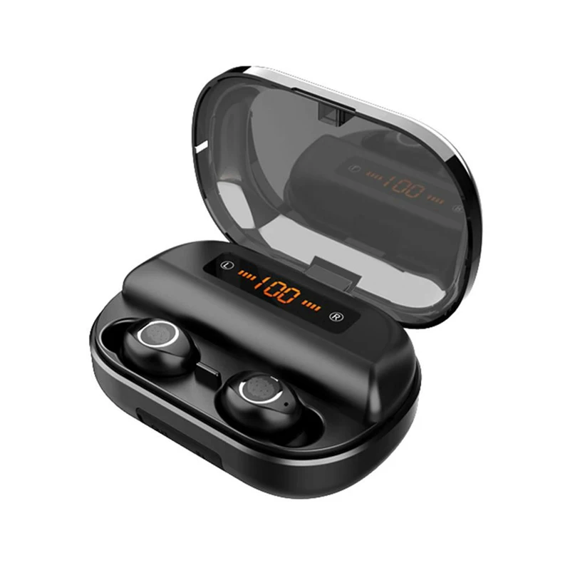 TWS V12 Bluetooth наушники Беспроводная мини гарнитура Дисплей мощности Спортивные с