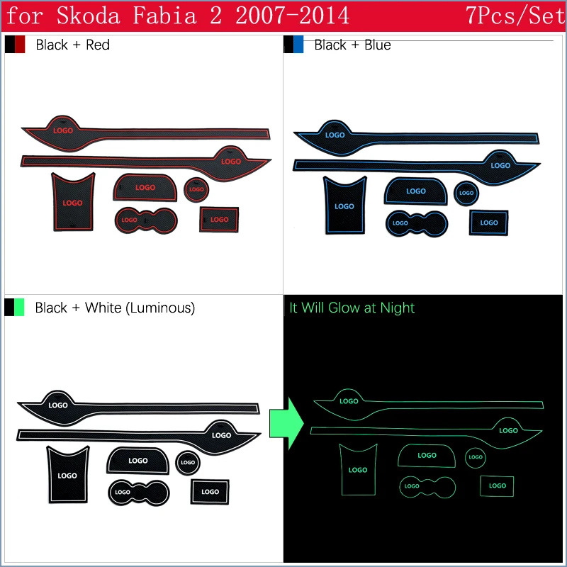 Противоскользящими резиновыми затворный слот подставка под кружку, для Skoda Fabia 2 2007~ 5J MK2 Combi подушки автомобильные наклейки 2008 2009 2010 2011 2012 2013