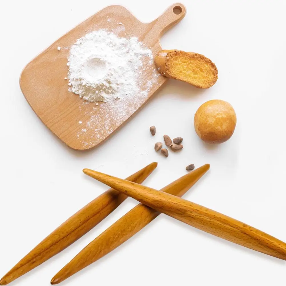 

Rolling Pin Beech Wooden Non-sticky Kitchen Baking Tool Accessories for Home Noodle Dumpling Dough Cake Shop