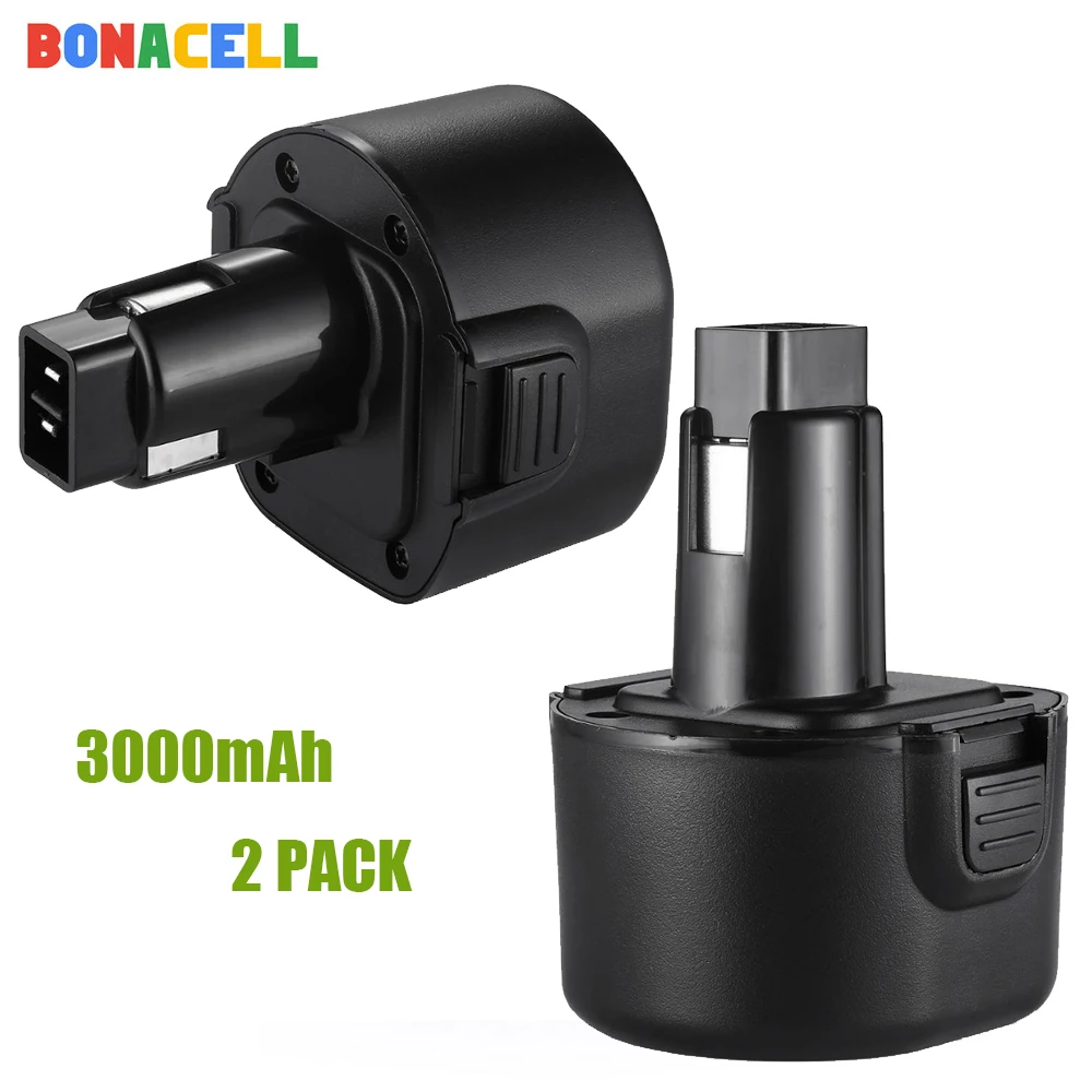 Bonacell 9,6 V 3500 мА/ч, PS120 батарея для BLACK&DECKER BTP1056 A9251 PS120 PS310 PS3350 CD9600 - Цвет: 3000mAh 2Pack