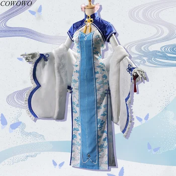 

Anime! Vocaloid Cyan Jasmine Miku Cheongsam Elegant Dress Gorgeous Uniform Cosplay Costume For Women NEW Free Shipping