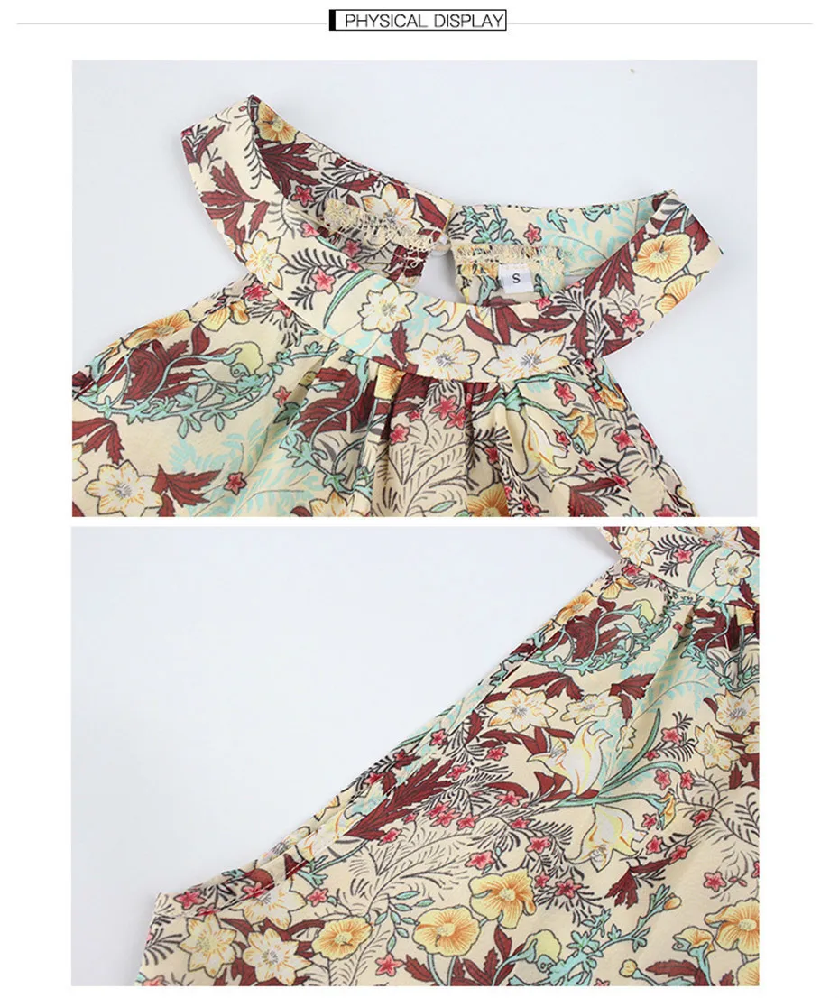 Dropship Summer Dress For Women Chiffon Sexy Mini Dress Print Ruffle Dresses Floral Party Sleeveless Casual Dresses Women Summer
