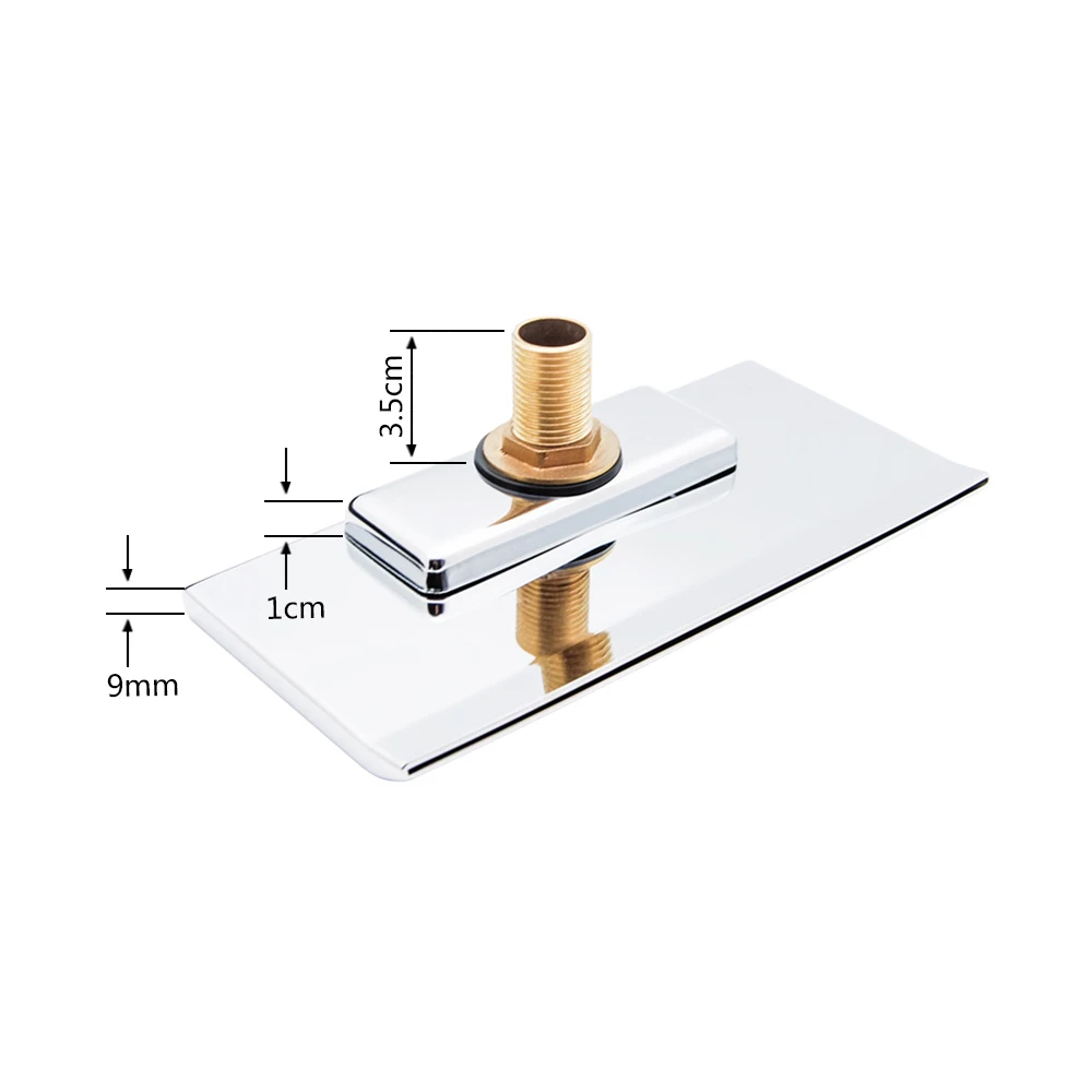 Stainless Steel Chromed Bathtub Waterfall Spout Bathtub Waterfall inlet Handle Shower Switch Valve 5