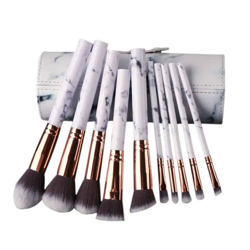 10 шт. набор кистей для макияжа румяна пудра тени век косметические кисти с