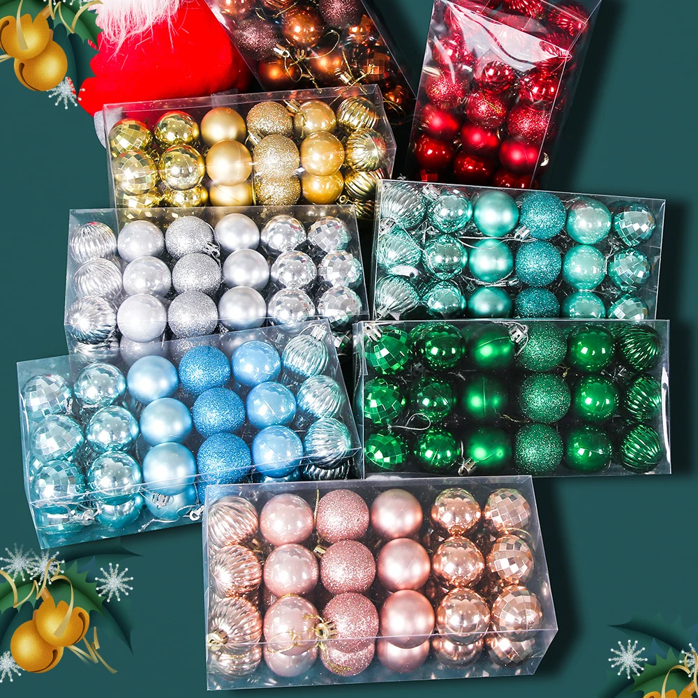 36pcs Christmas Xmas Tree Ball Bauble Hanging Home Party Ornament Deco 36pcs Christmas Xmas Tree Ball Bauble Hanging Home Party Ornament Deco